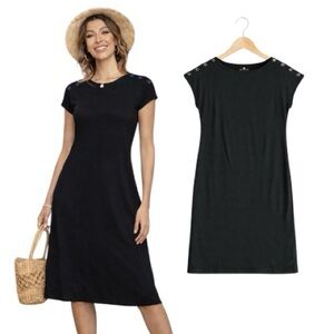 Talbots Navy Blue Sheath Dress